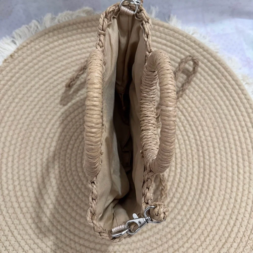 Yves Saint Laurent Woven Straw Crossbody Bag - Picture 4 of 5